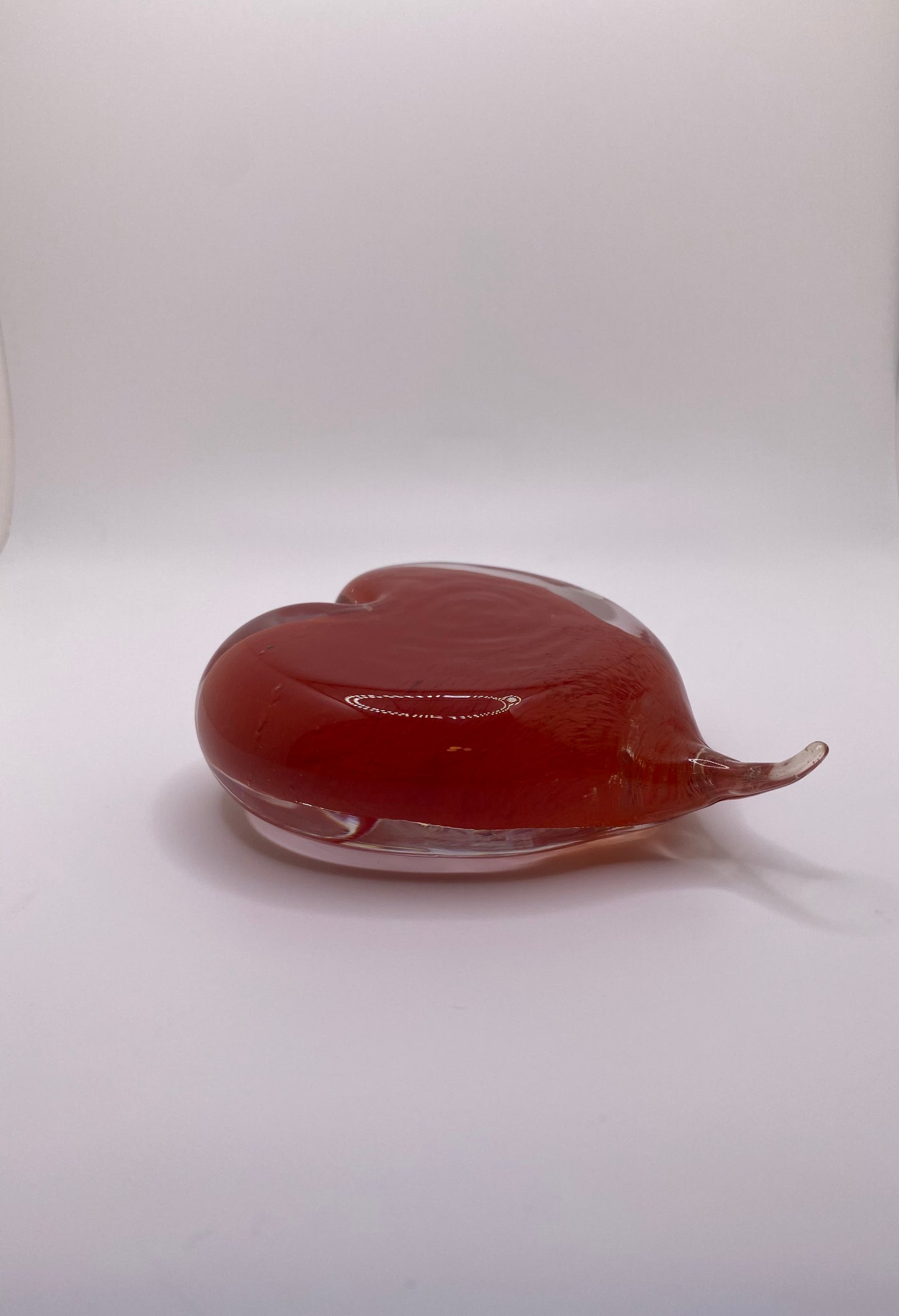 Glass Heart Paperweights