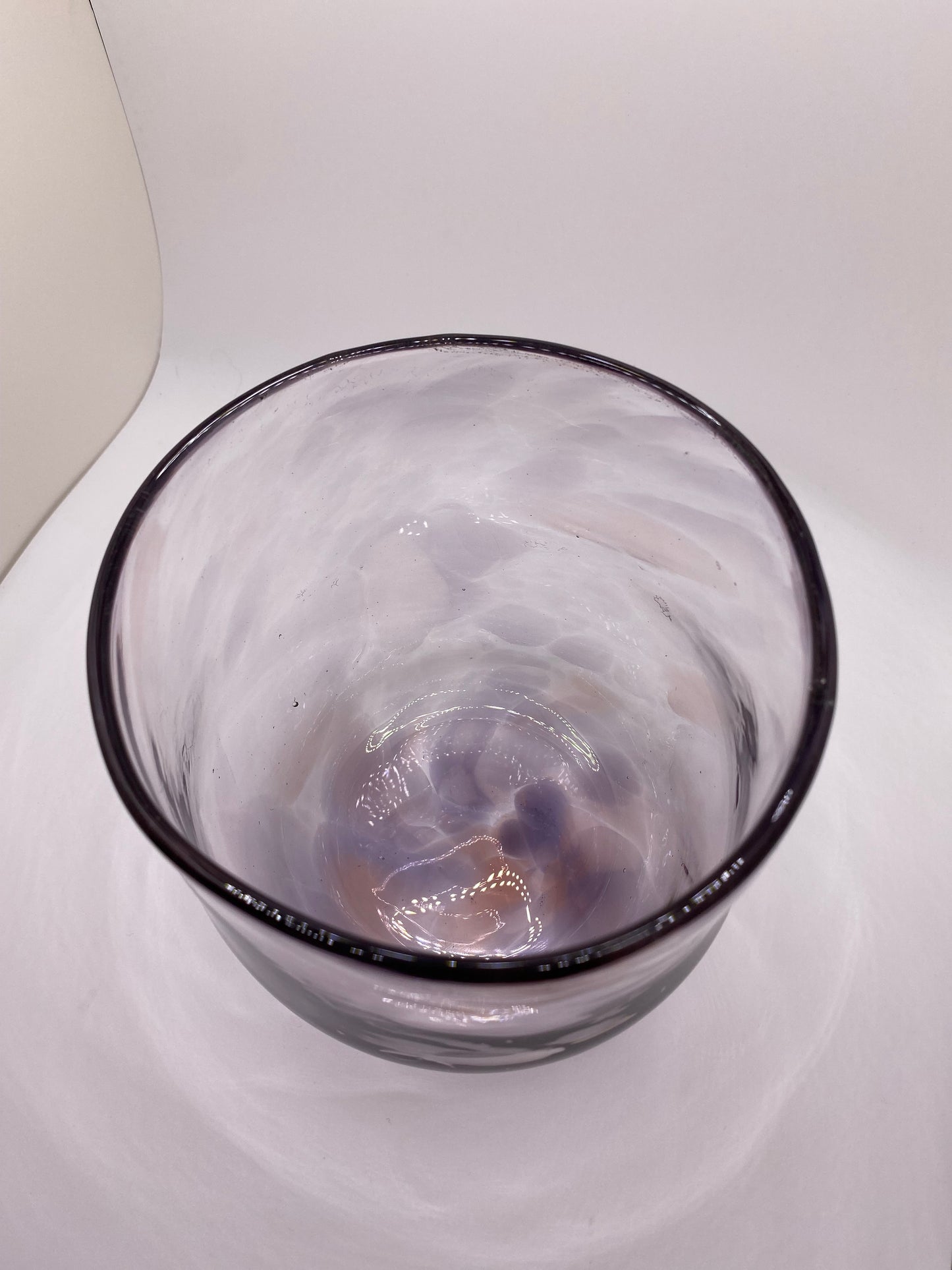 Purple custom frit vase