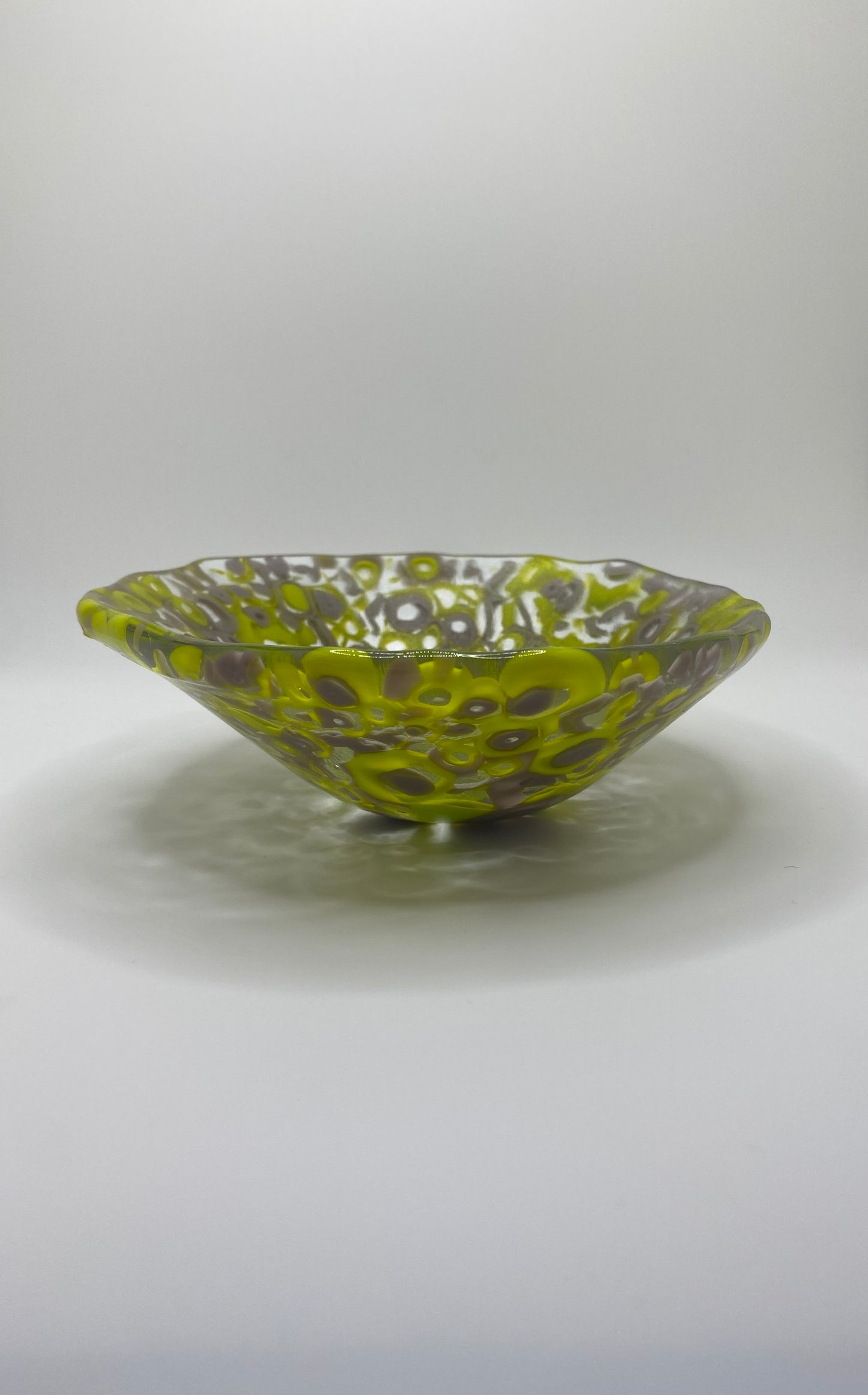 Gray and Chartreuse Murrine Bowl