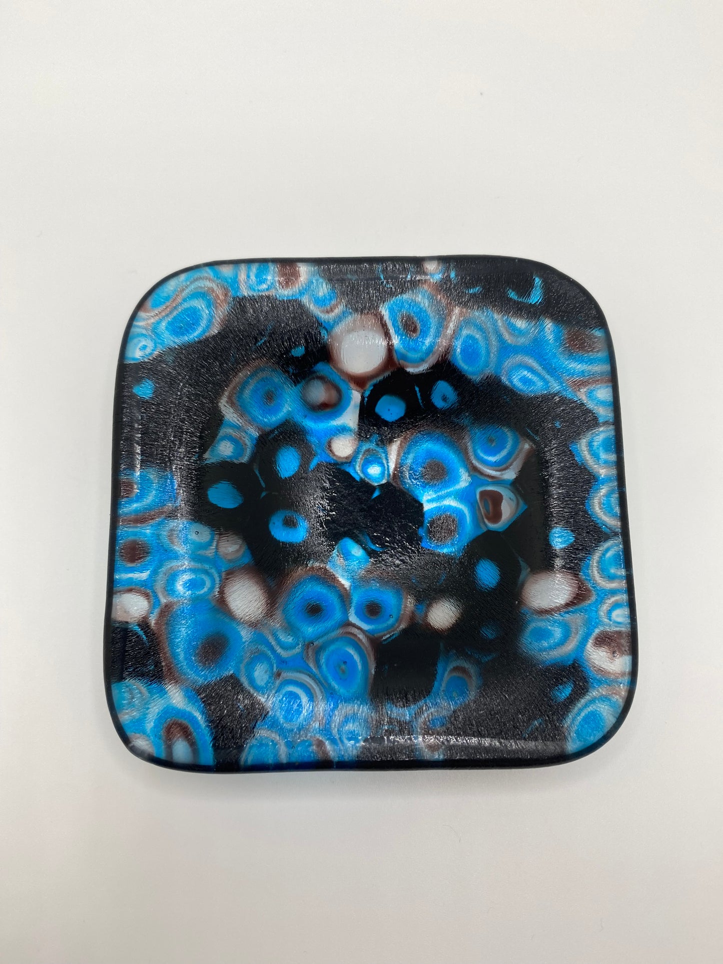 Black & Blue Murrine Plate (small)