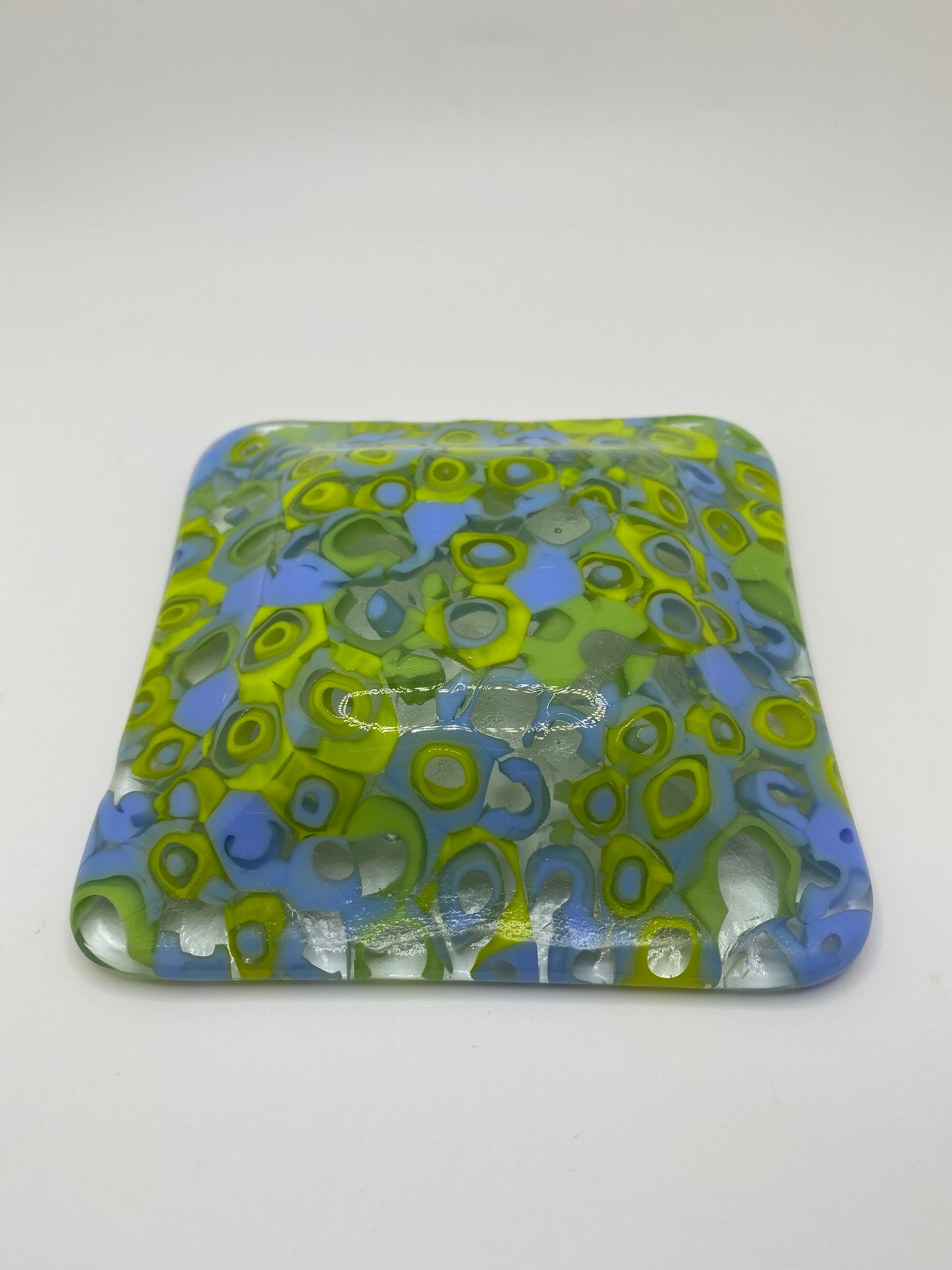 Green & Blue Murrine Plate (medium)