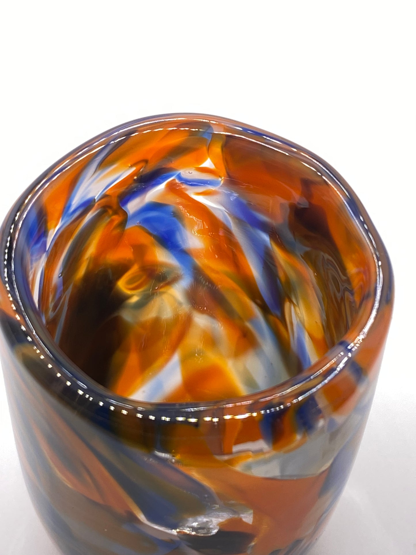 Blue and Orange Murrine Cup