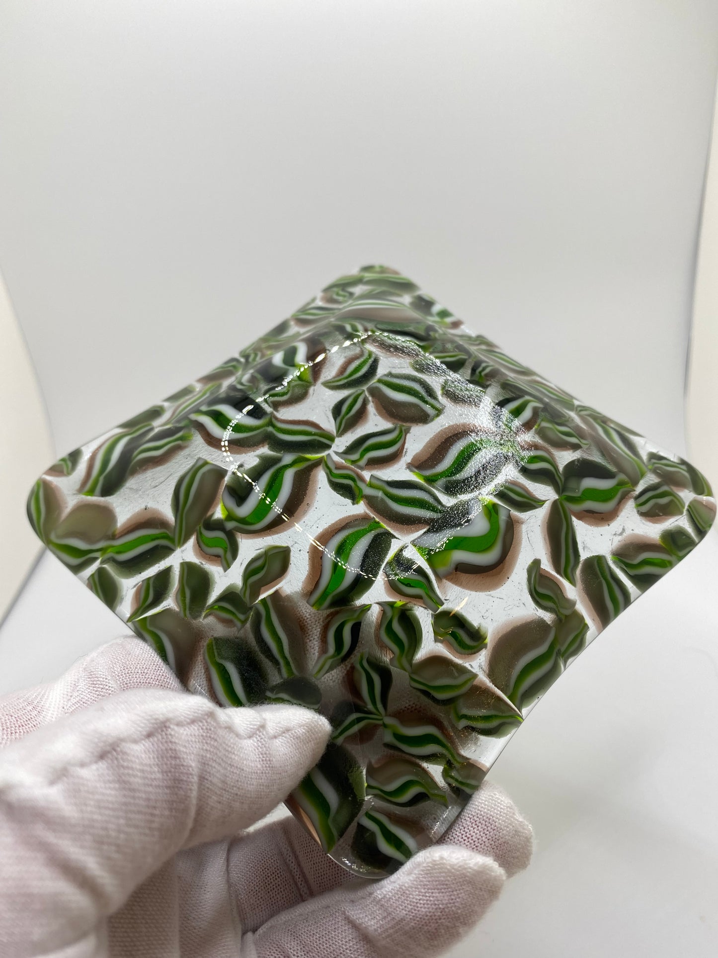 Green Murrine Plate (medium)