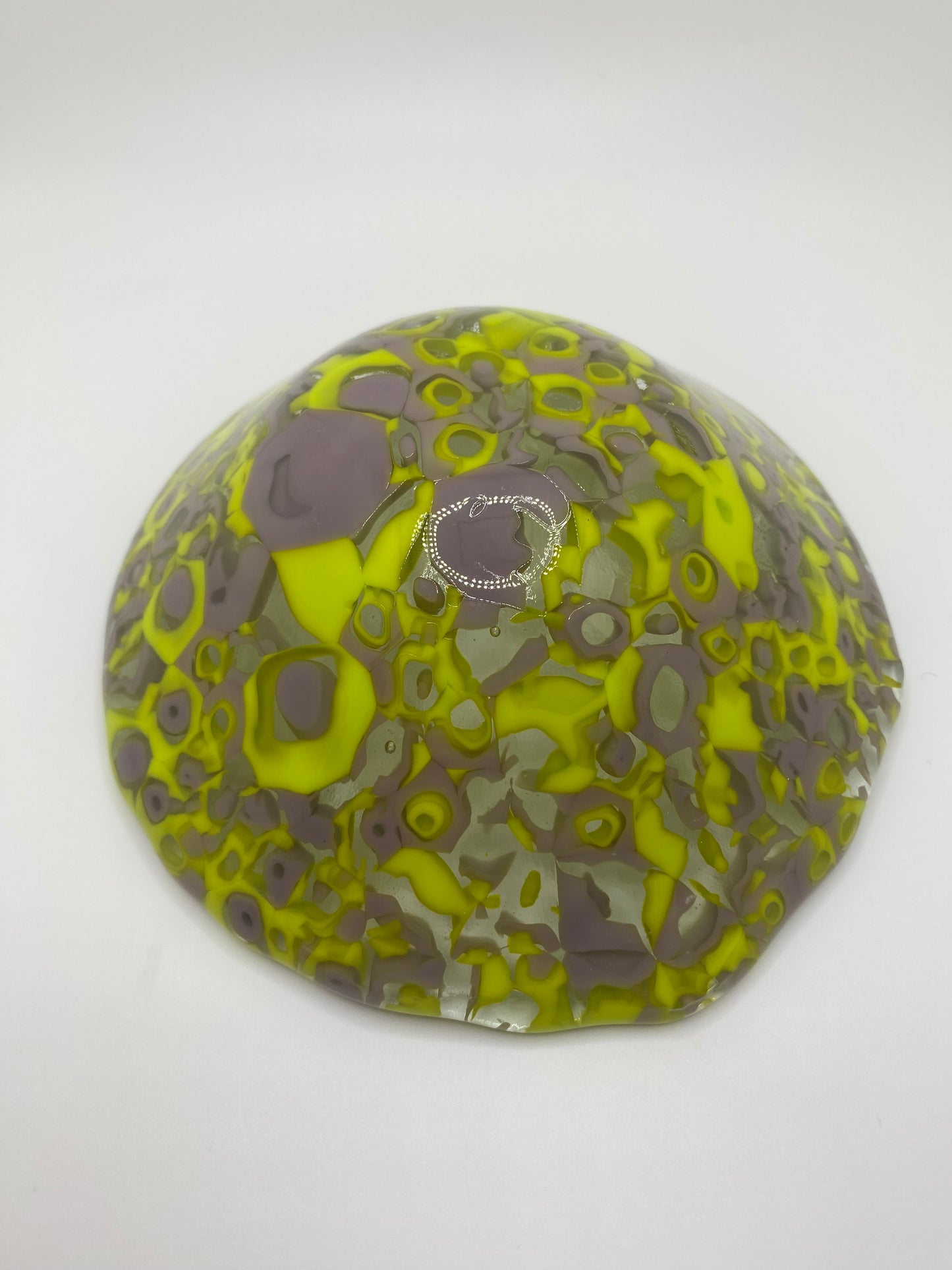 Gray and Chartreuse Murrine Bowl