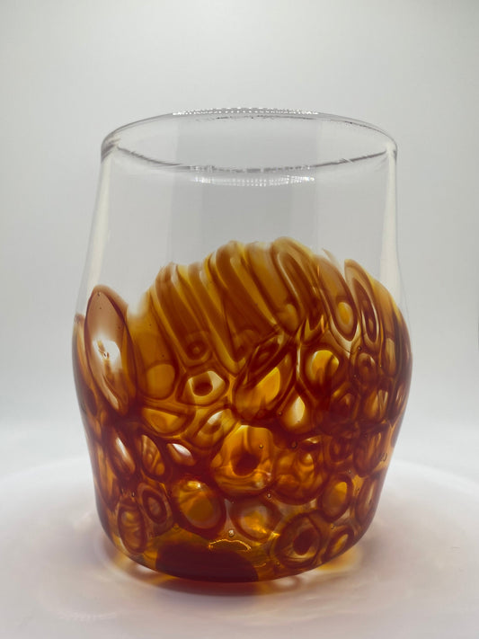 Red and Amber Murrine Vase