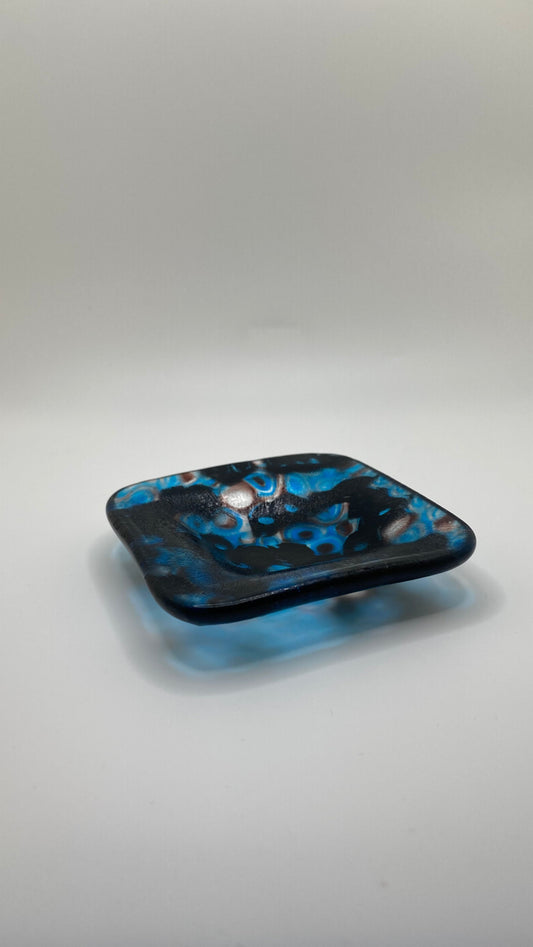 Black & Blue Murrine Plate (small)