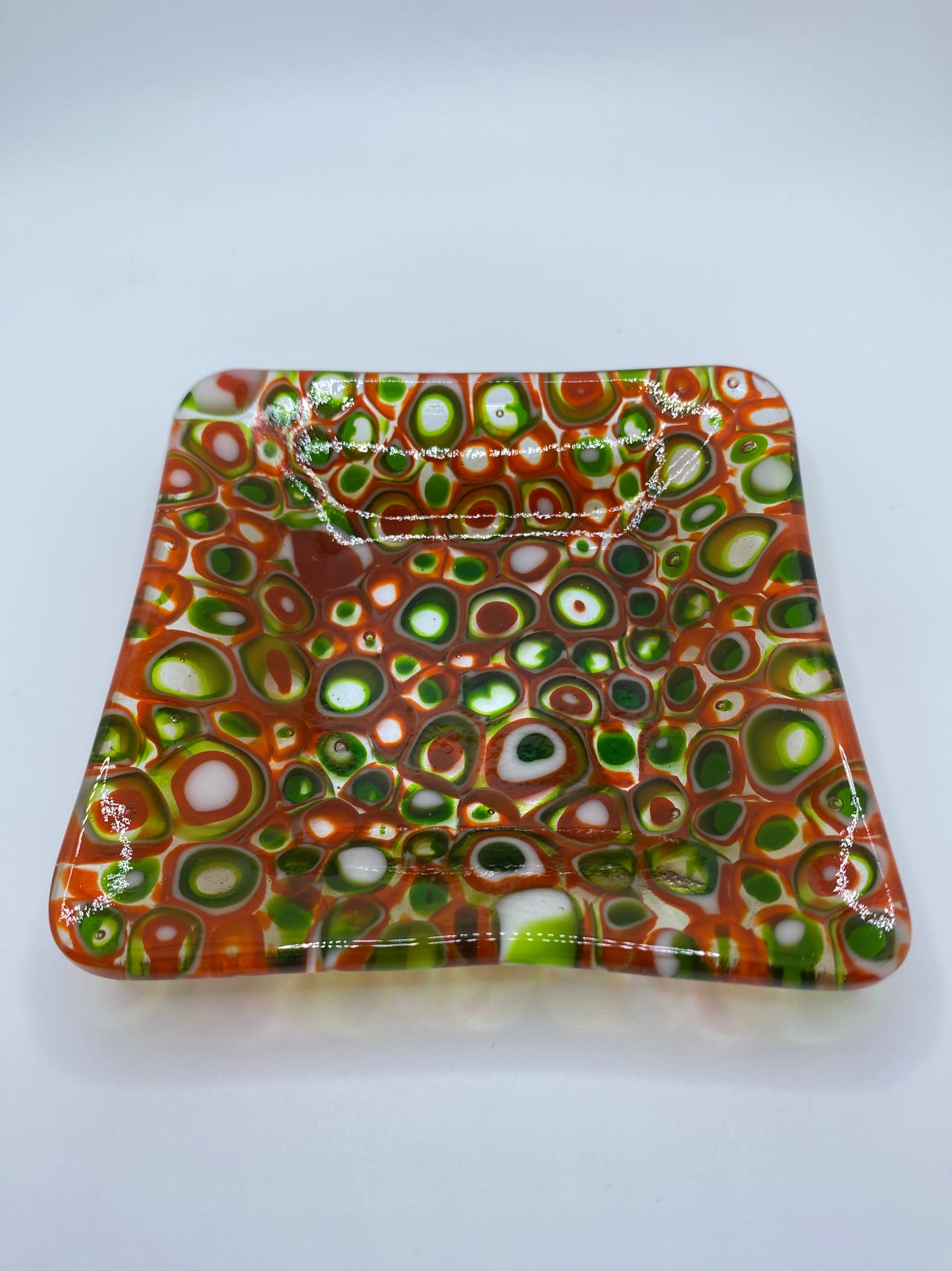 Red & Green Murrine Plate (medium)