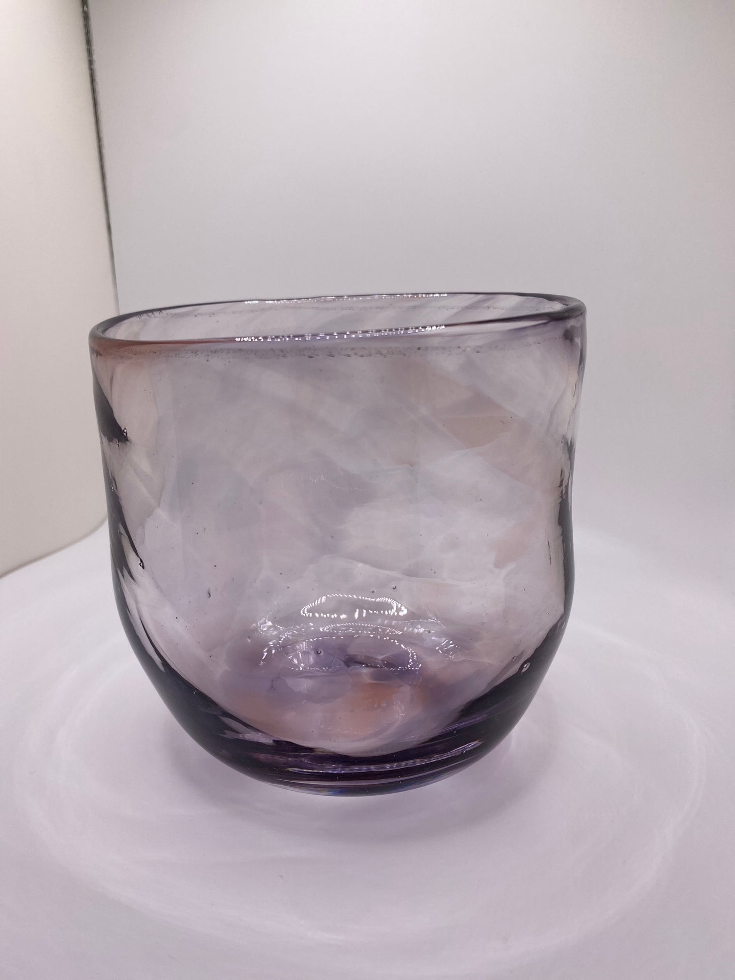 Purple custom frit vase