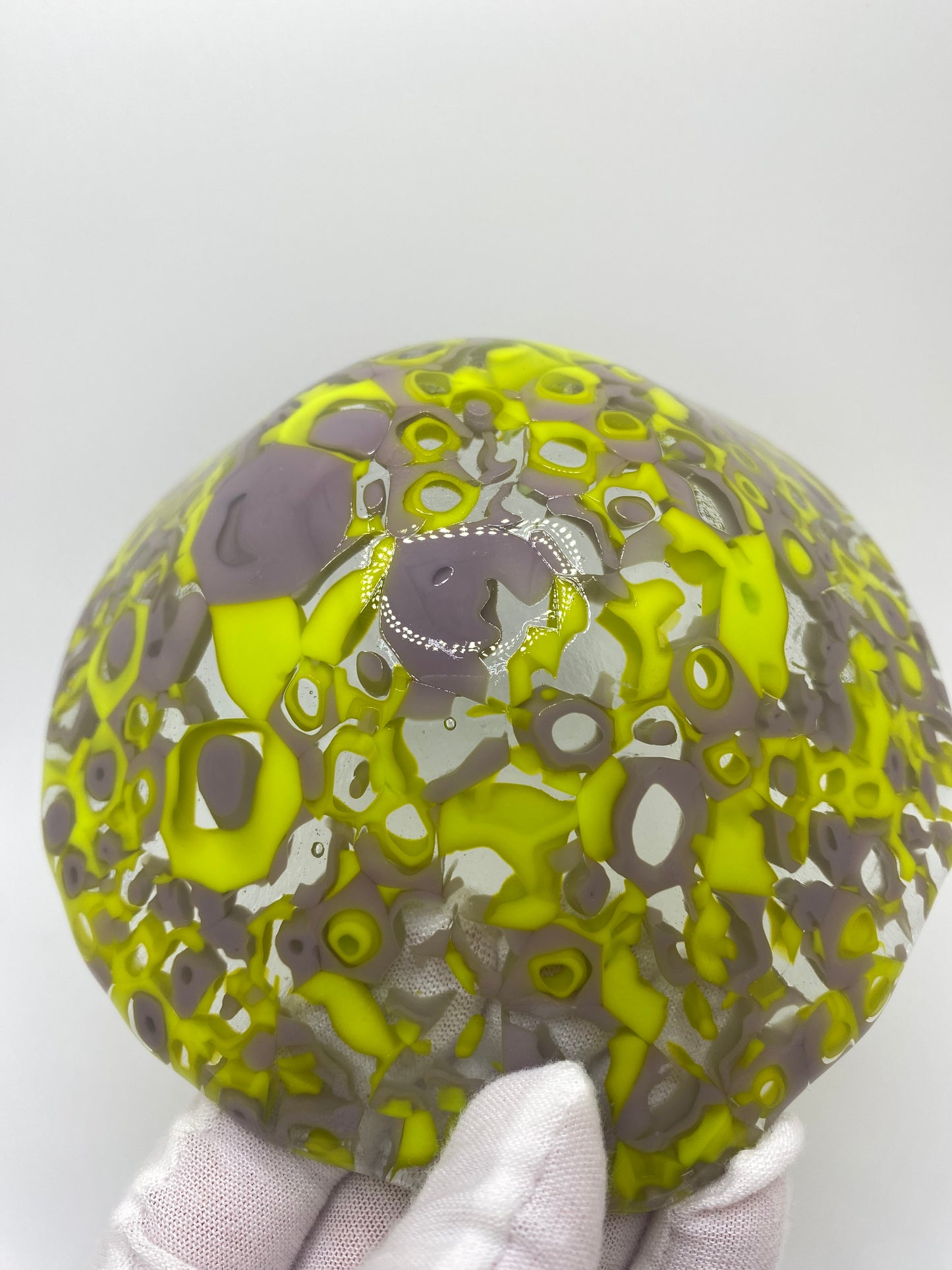 Gray and Chartreuse Murrine Bowl