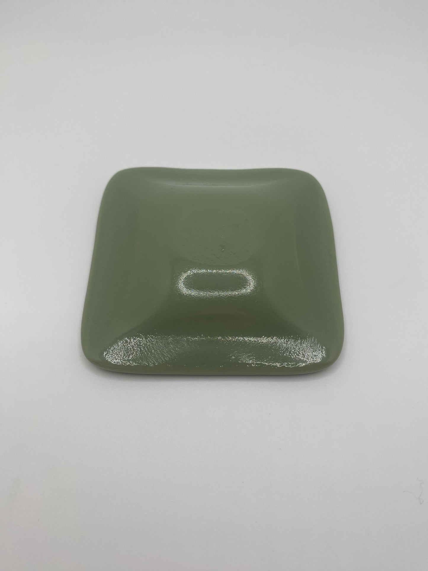 Blue/Green Basket Weave Small Grid Pattern Murrine Plate (small)