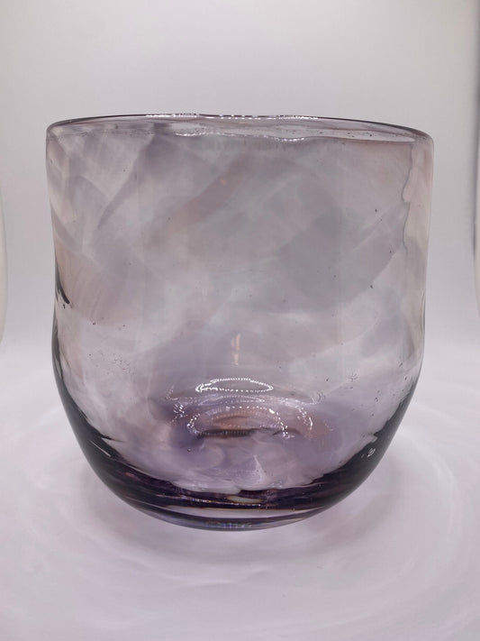 Purple custom frit vase