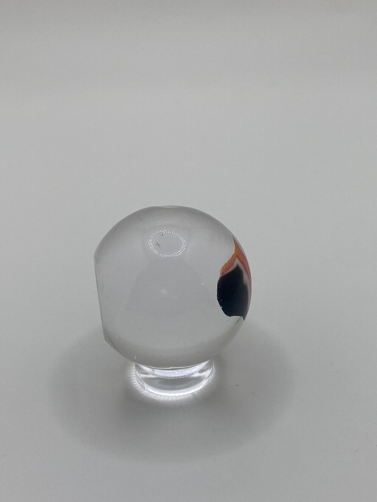 Black, Red & Orange Single Murrine Marble