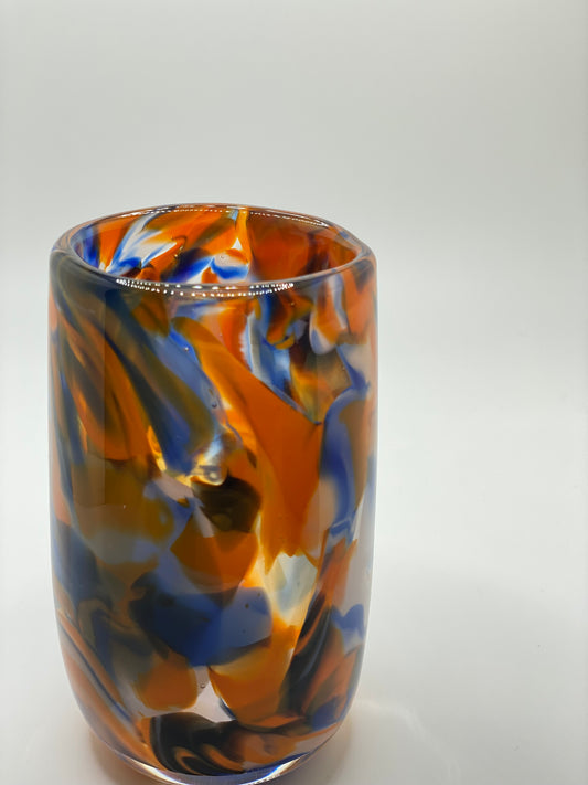 Blue and Orange Murrine Cup