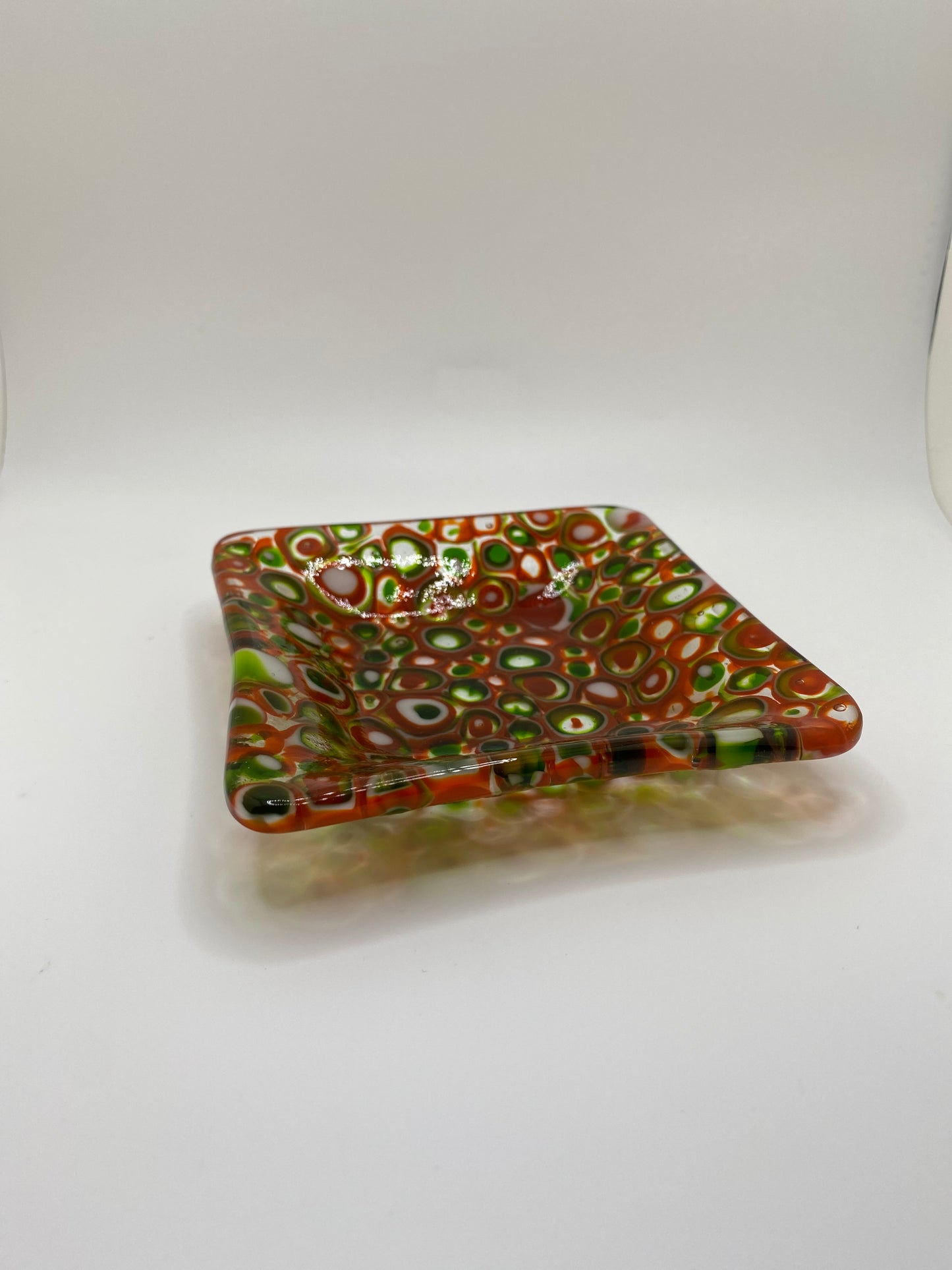 Red & Green Murrine Plate (medium)