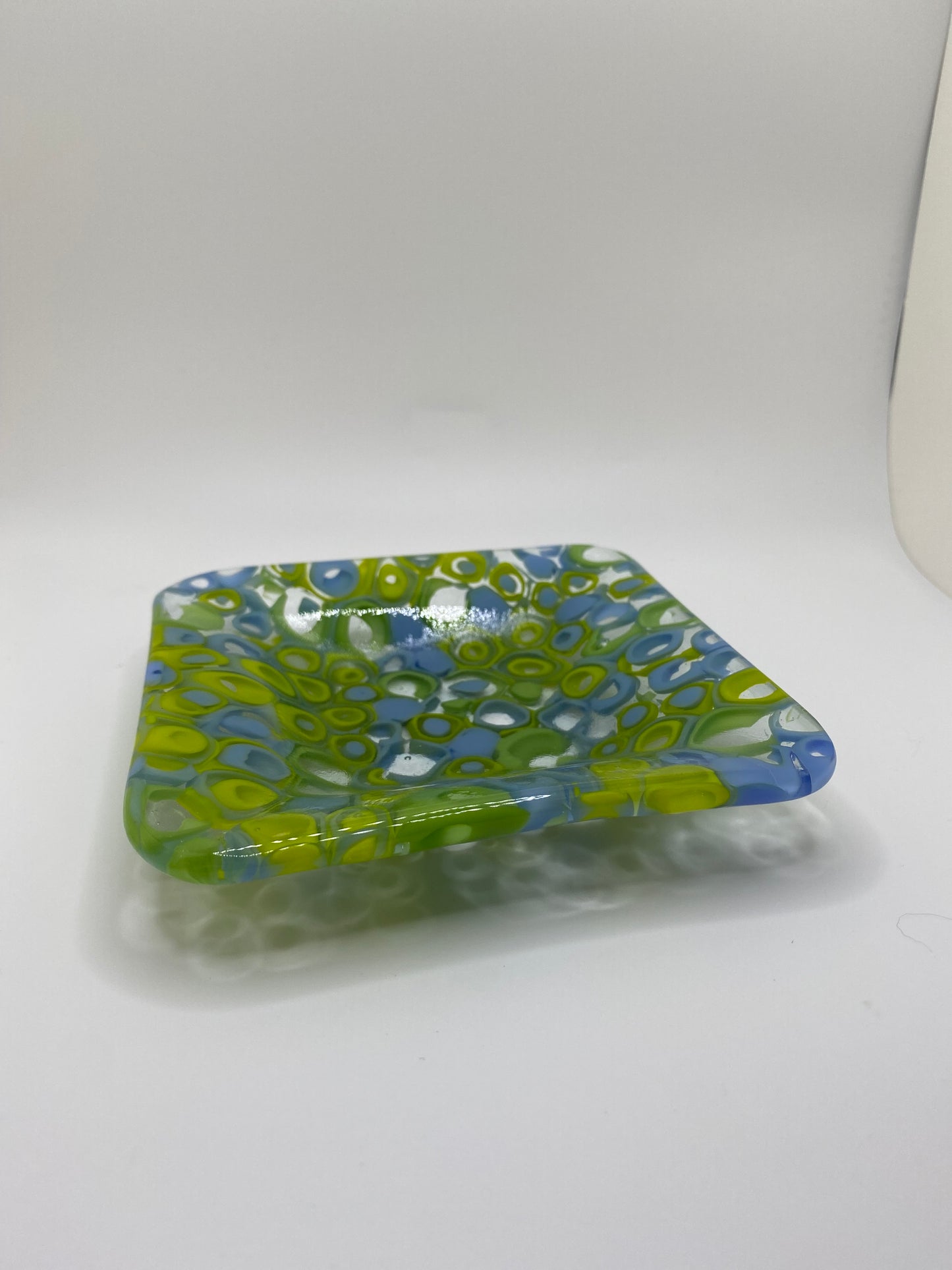 Green & Blue Murrine Plate (medium)