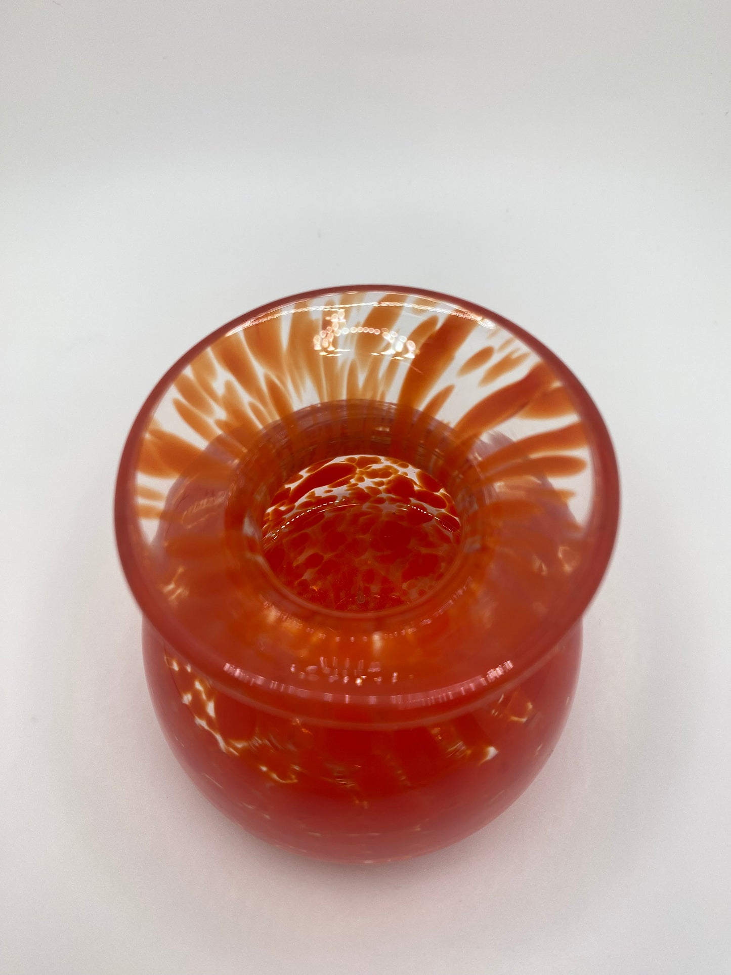 Red Frit Inkwell Bud Vase