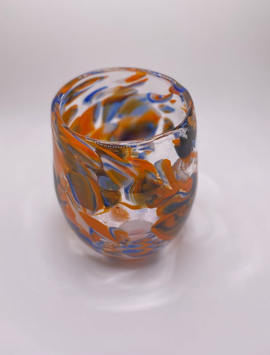 Blue and Orange Murrine Vase