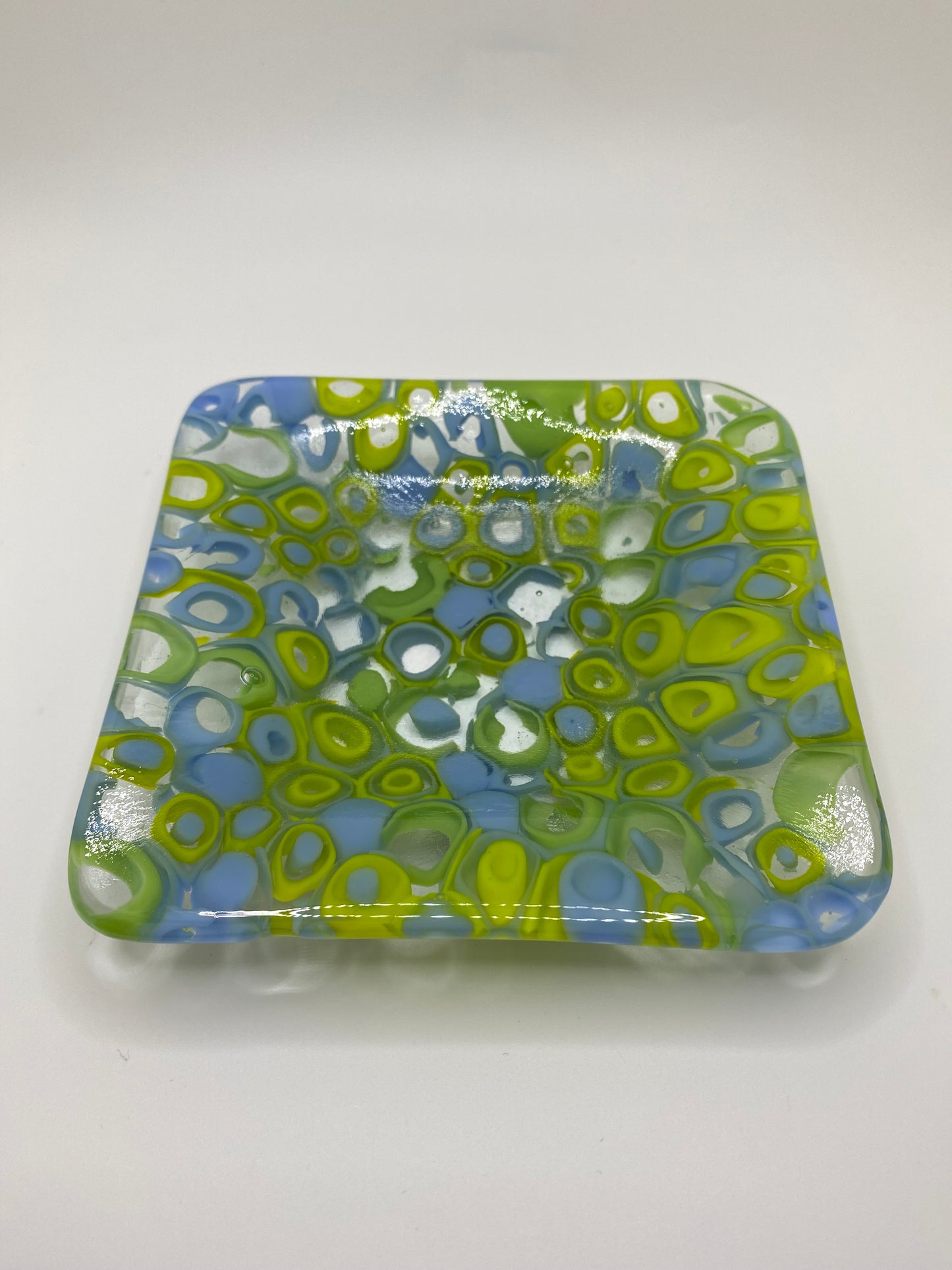 Green & Blue Murrine Plate (medium)