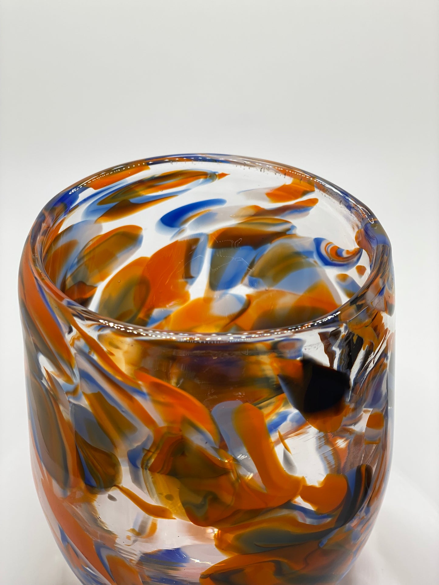 Blue and Orange Murrine Vase