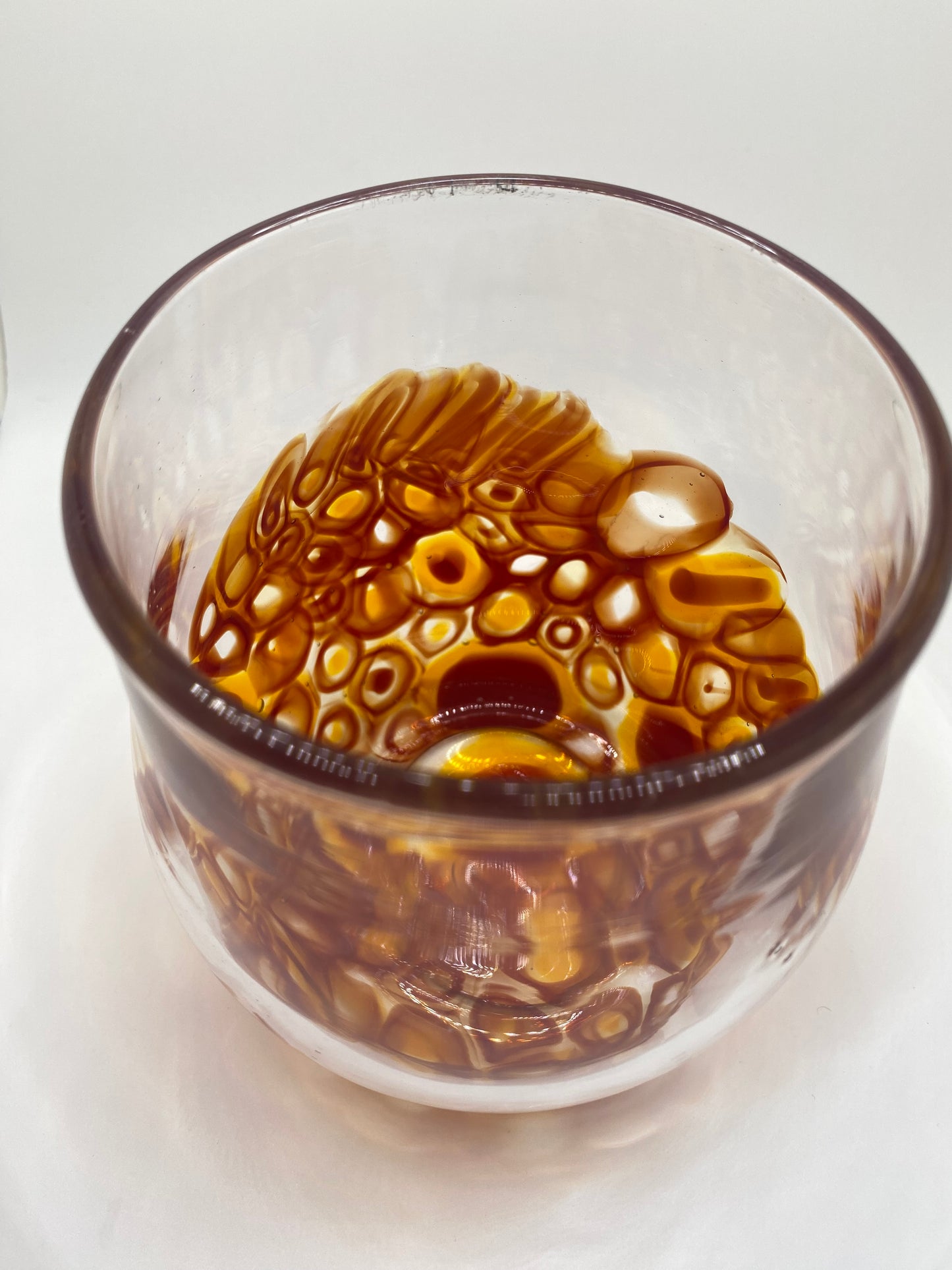 Red and Amber Murrine Vase