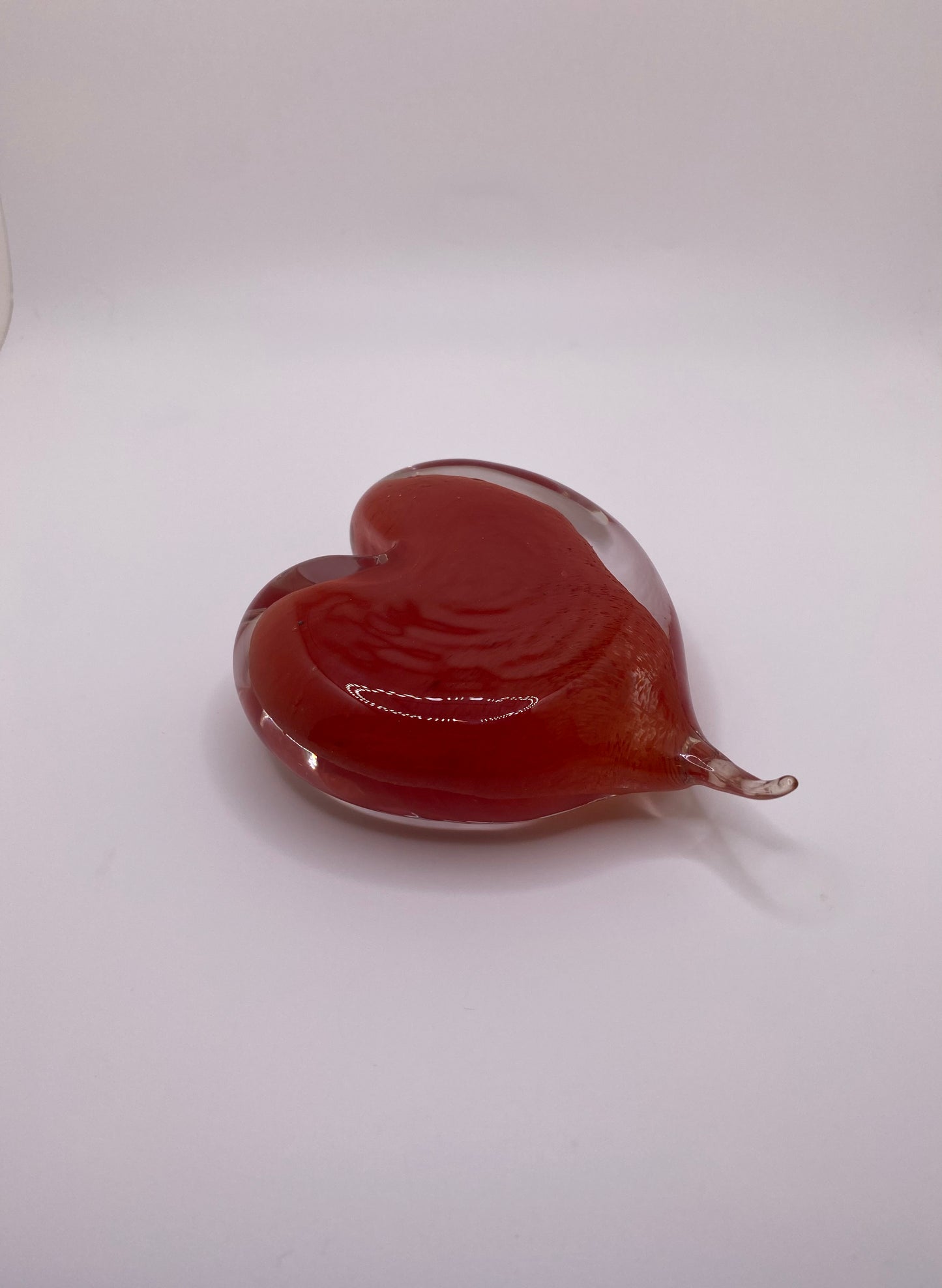 Glass Heart Paperweights