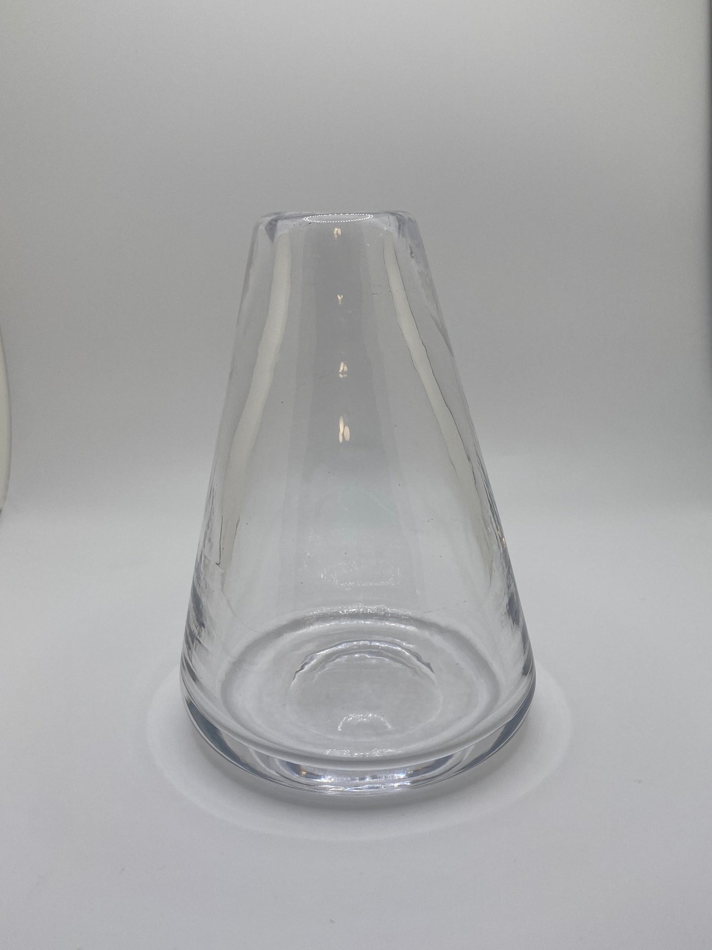 Small Clear Cone Vase