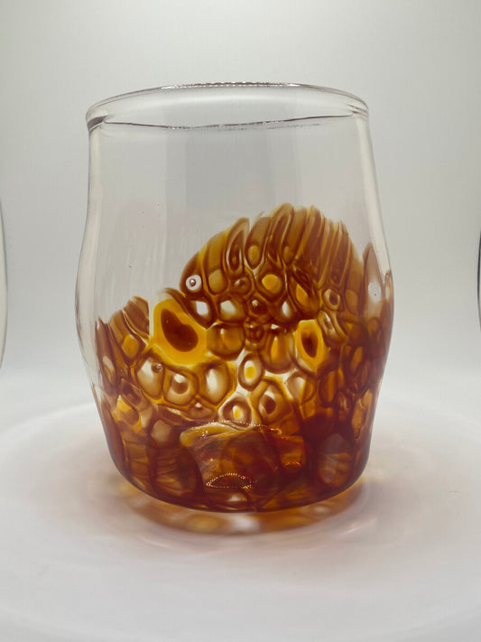 Red and Amber Murrine Vase