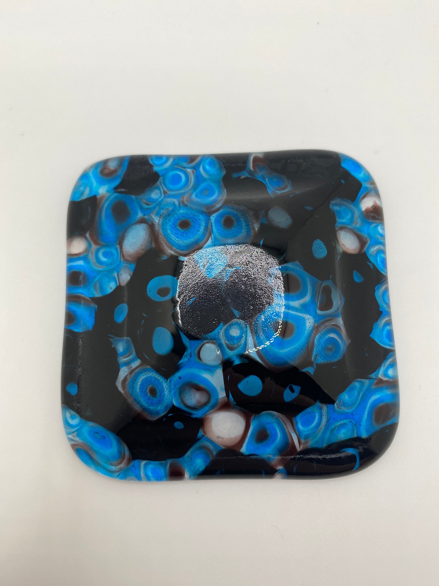 Black & Blue Murrine Plate (small)