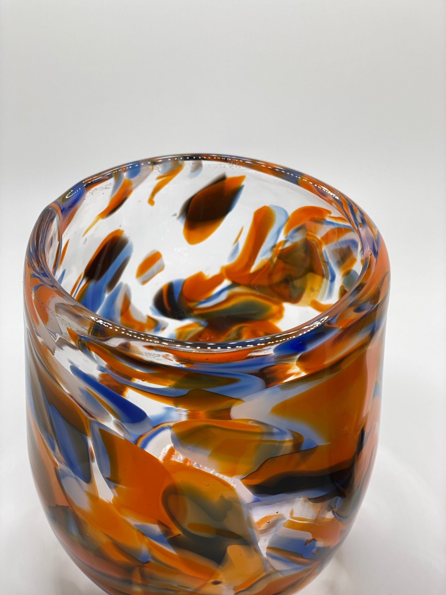 Blue and Orange Murrine Vase