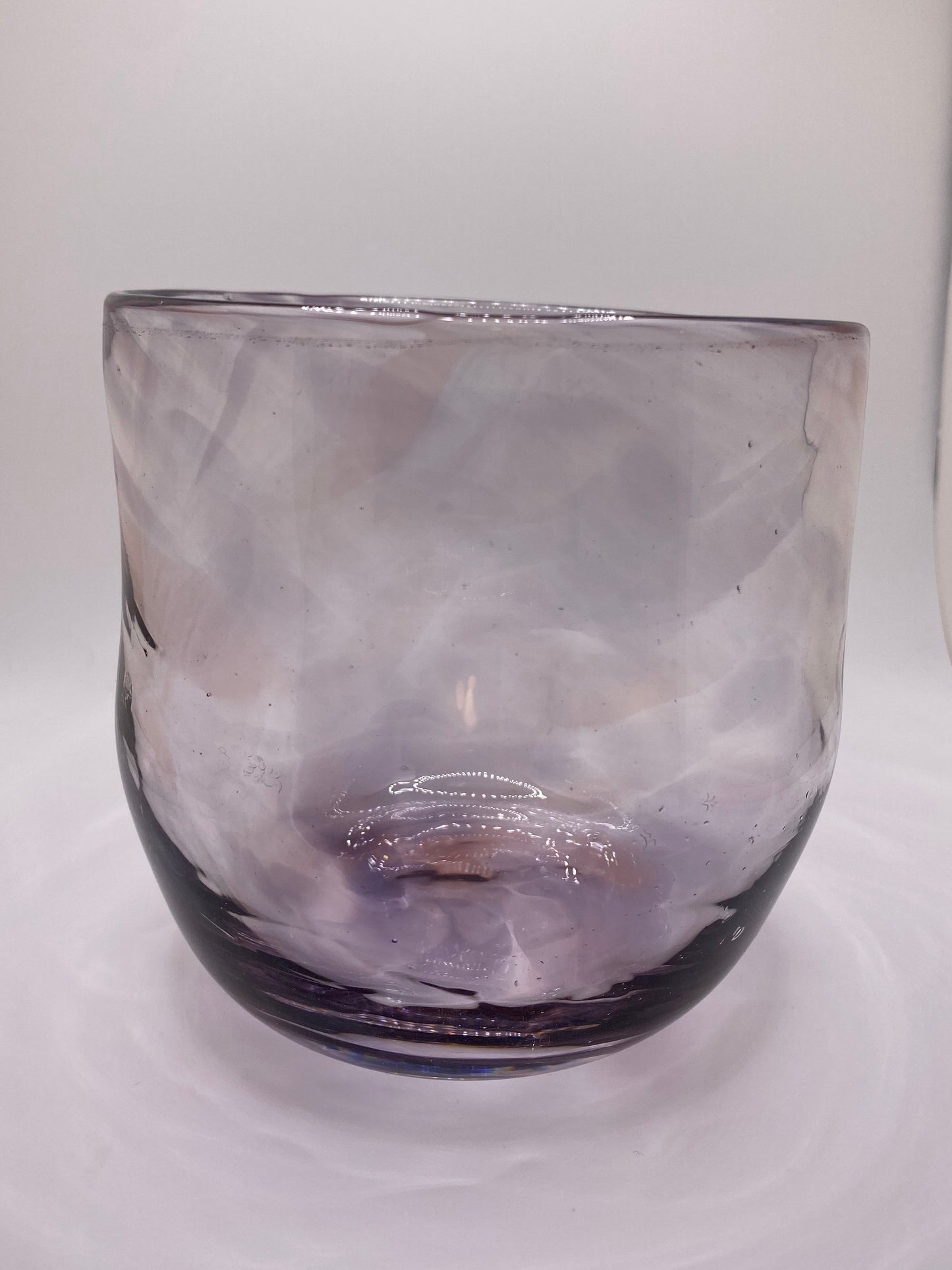 Purple custom frit vase