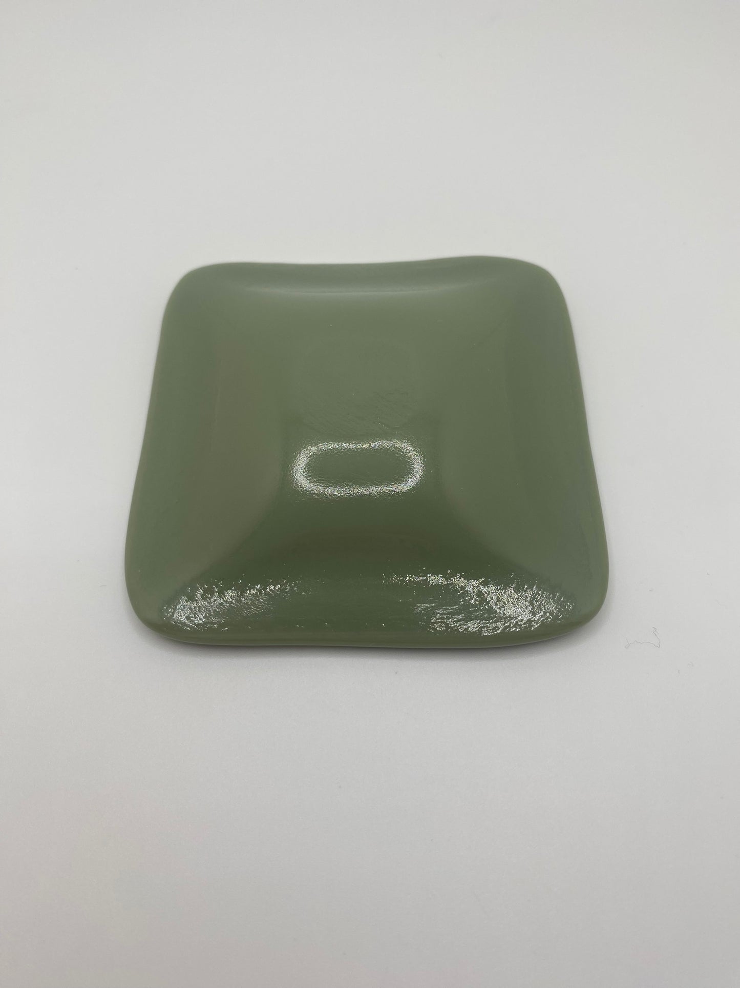 Blue/Green Basket Weave Pattern Murrine Plate (small)