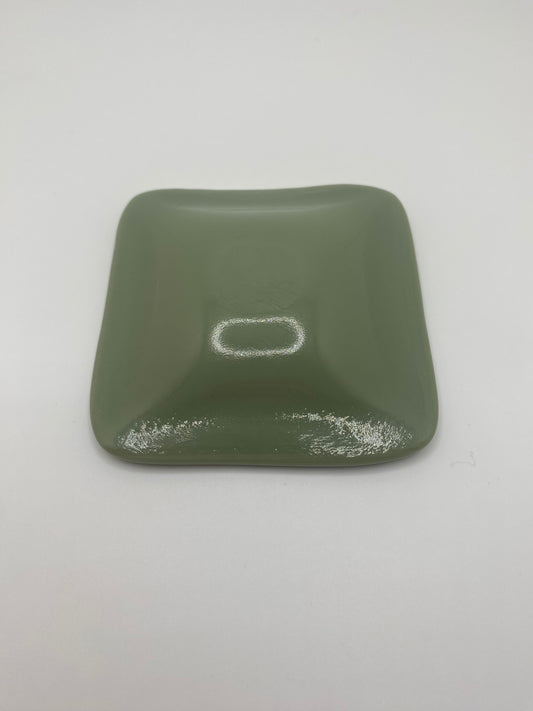 Blue/Green Basket Weave Pattern Murrine Plate (small)