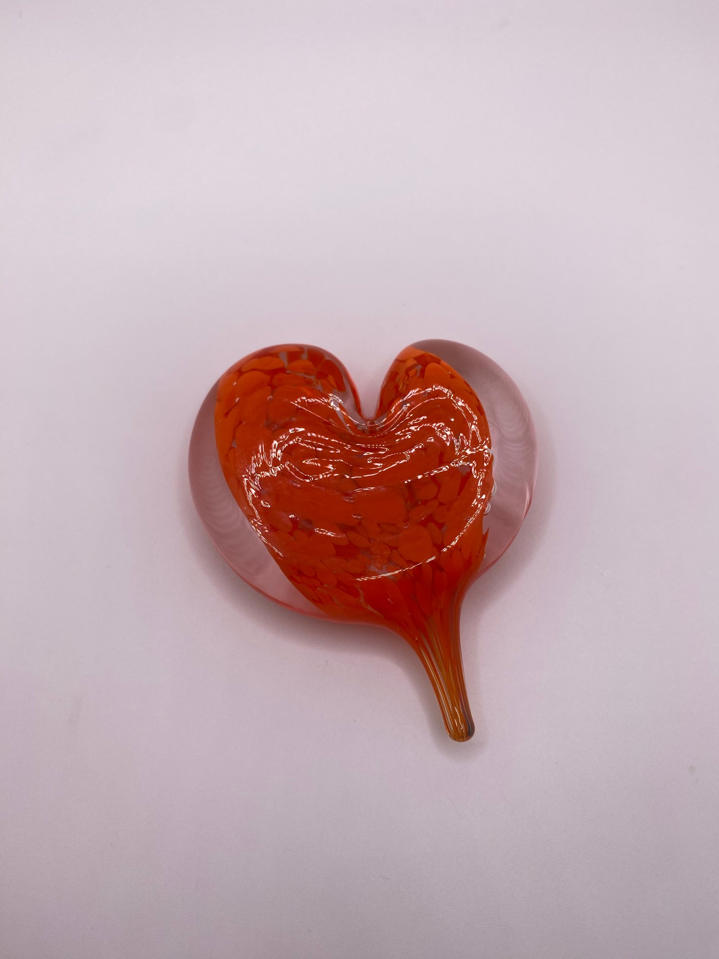 Glass Heart Paperweights