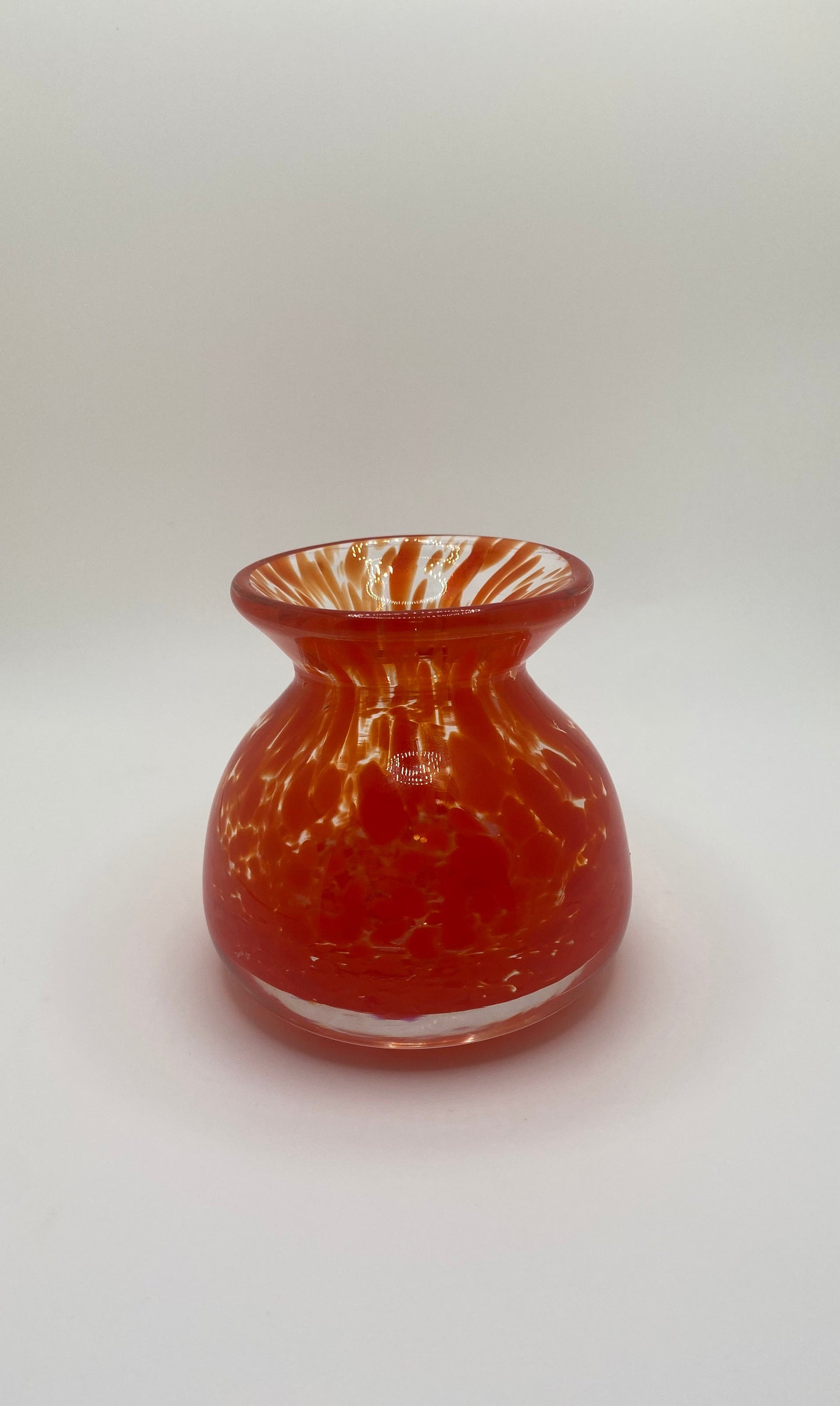 Red Frit Inkwell Bud Vase