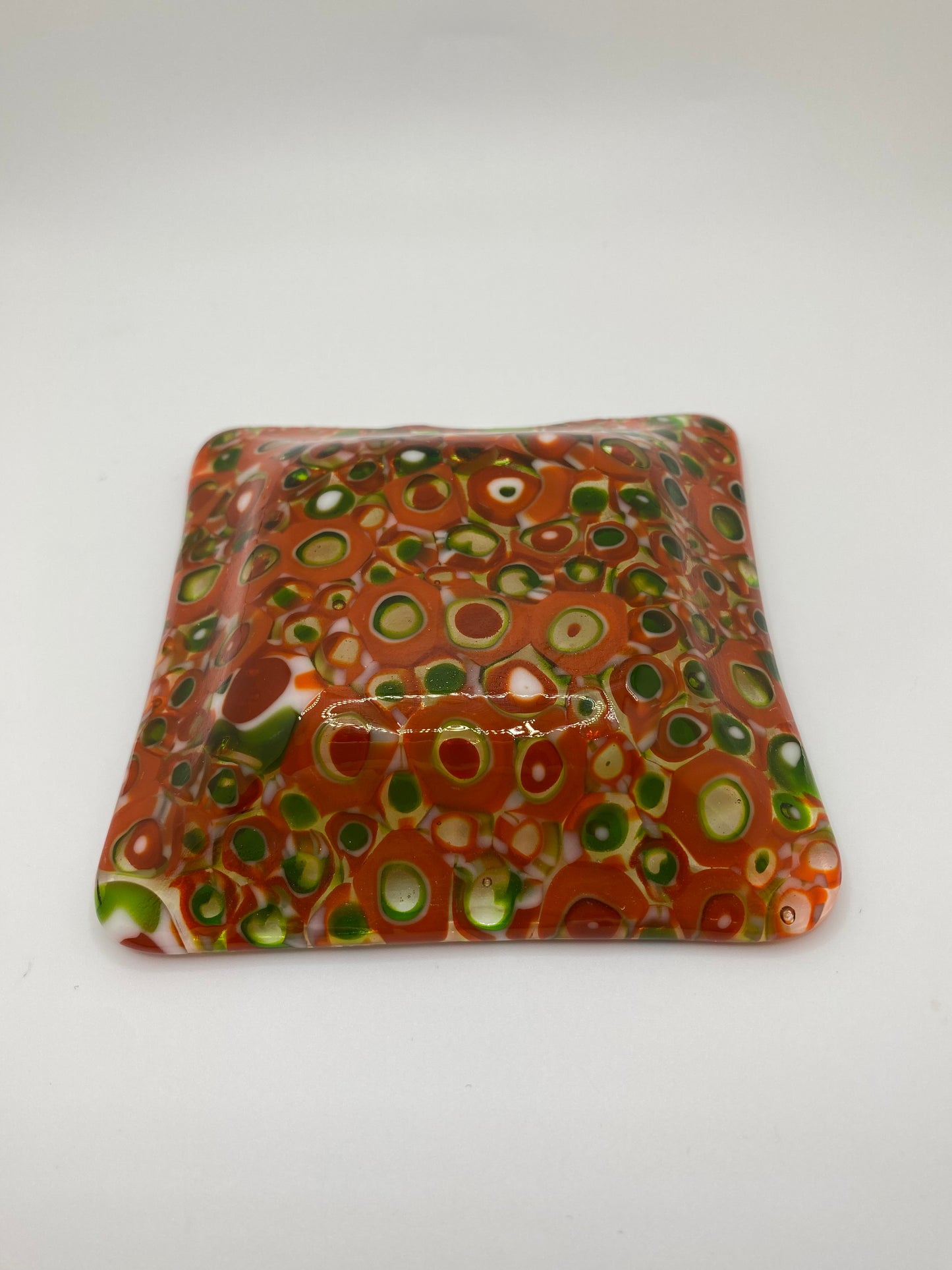 Red & Green Murrine Plate (medium)