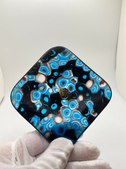 Black & Blue Murrine Plate (small)